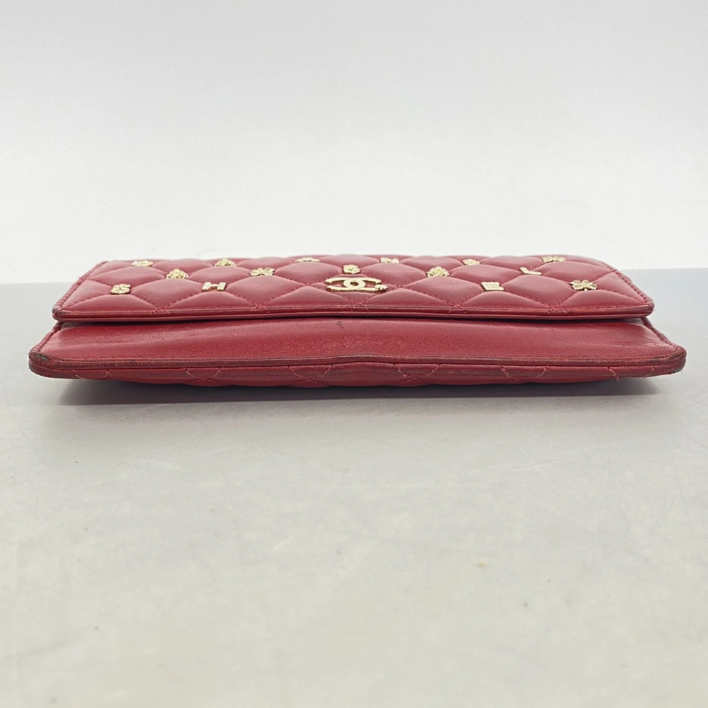 Chanel Matelassé Icon Clutch Bag, Lambskin, Red Champagne, Women's - Picture 2 of 12